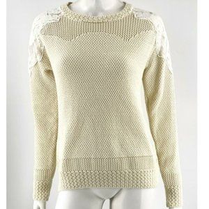 Absolutely Creative Worldwide Cream Lace Sweater